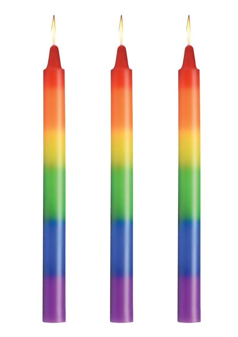 Master Series Pride Candles Rainbow Drip Candle