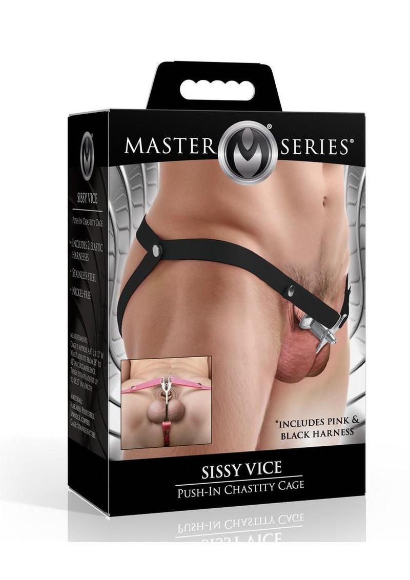 Master Series Sissy Vice Push-In Chastity Cage