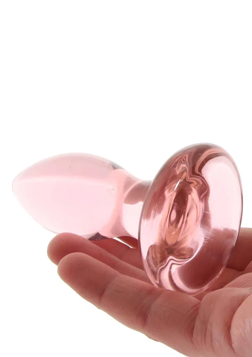Icicles No. 90 Glass Anal Plug with Bendable Silicone Suction Cup