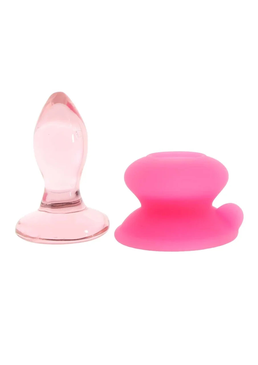 Icicles No. 90 Glass Anal Plug with Bendable Silicone Suction Cup