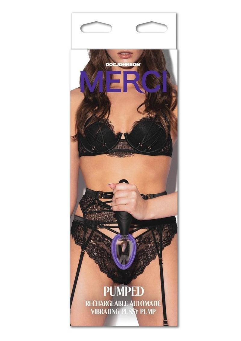 Merci Pumped Rechargeable Silicone Vibrating Pussy Pump