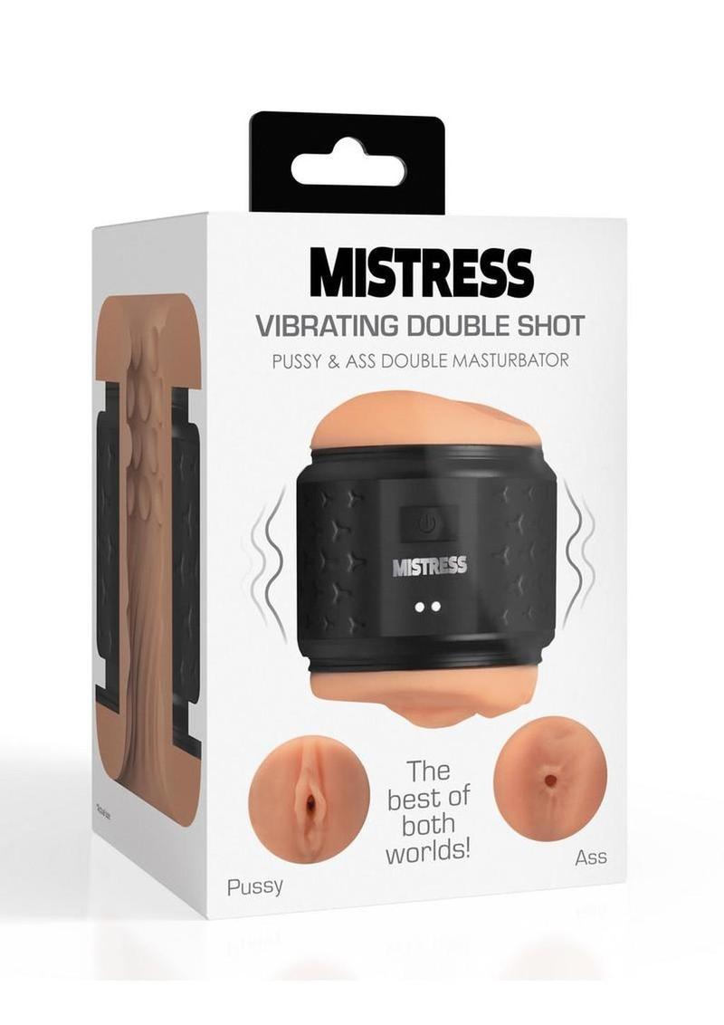 Mistress Vibrating Double Shot Pussy and Ass Rechargeable Masturbator