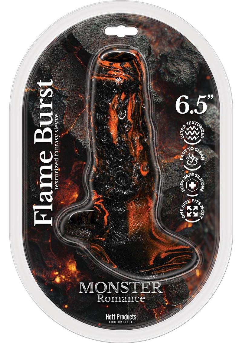Monster Romance Flame Burst Silicone Penis Sleeve