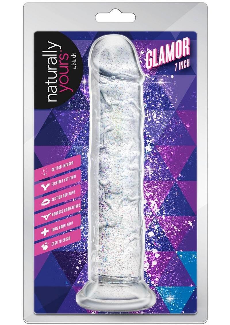 Naturally Yours Glamor Dildo 7in - Sparkling