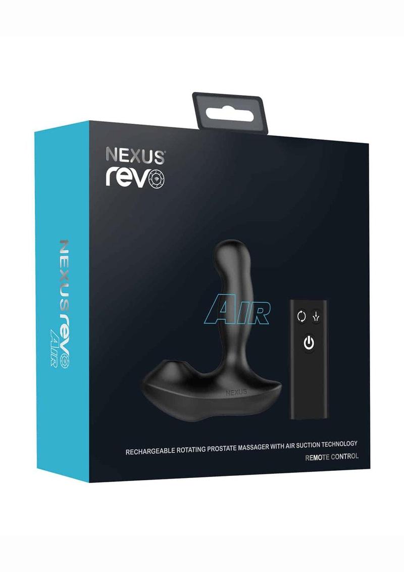 Nexus Revo Air Rechargeable Silicone Suction and Rotating Prostate Massager with Remote Control