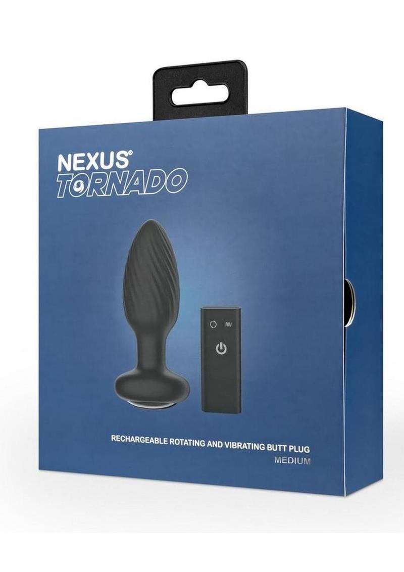 Nexus Tornado Rechargeable Silicone Rotating Butt Plug with Remote