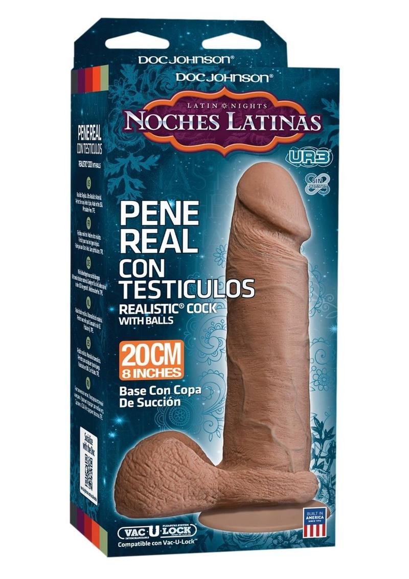 Noches Latina Pene Real Con Testiculos Dildo