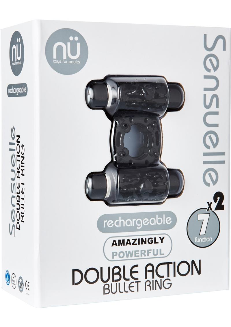 Nu Sensuelle Double Action Bullet Ring Rechargeable Vibrating Cock Ring
