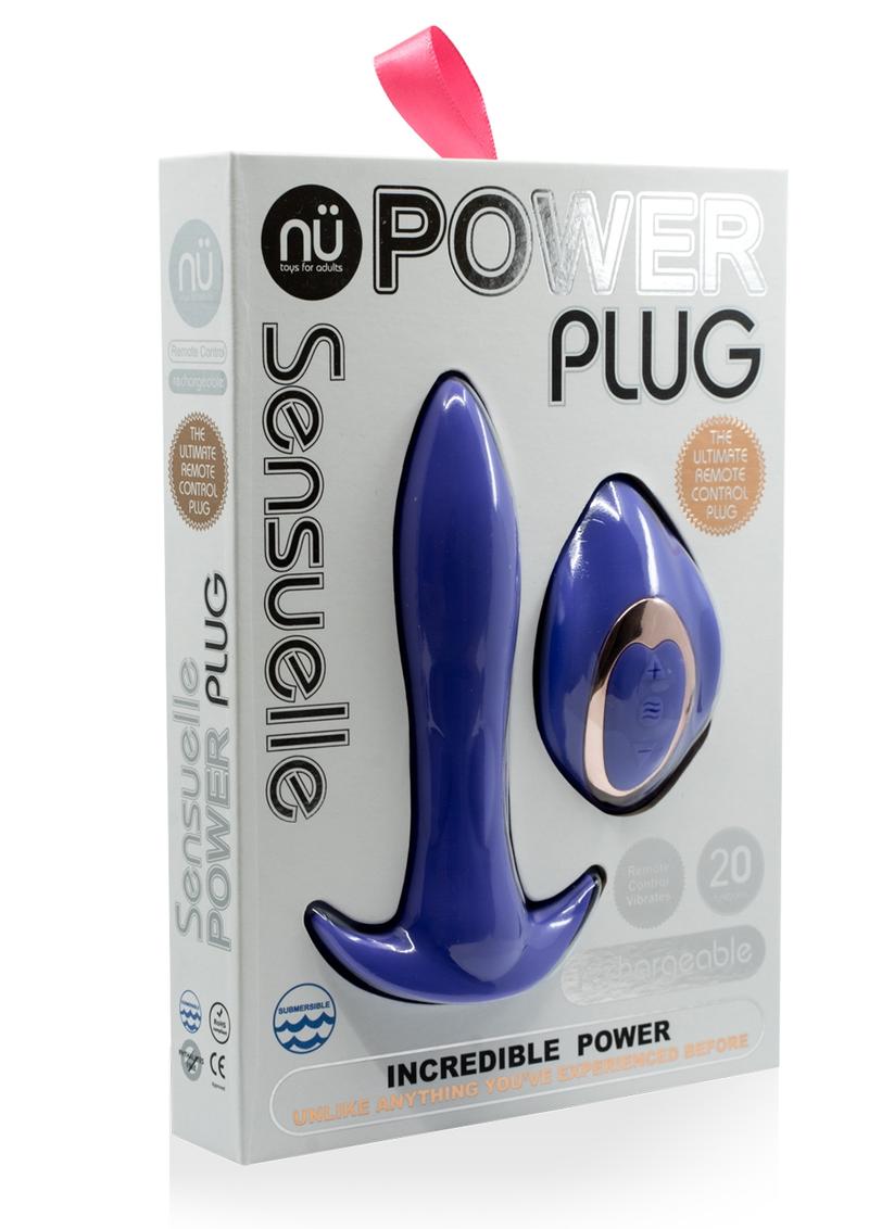 Nu Sensuelle Power Plug Rechargeable Silicone Vibrating Butt Plug