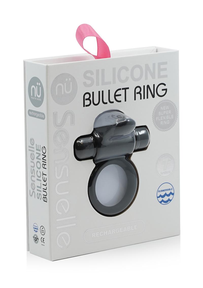 Nu Sensuelle Silicone Bullet Ring Rechargeable Vibrating Cock Ring