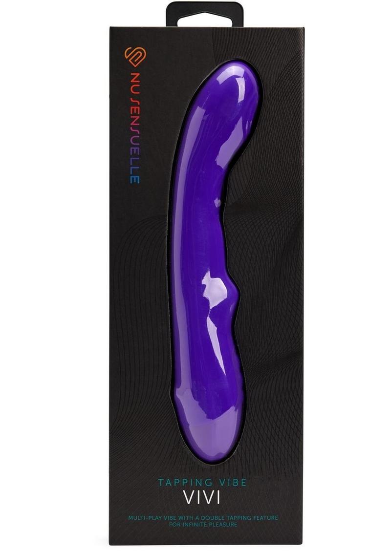 Nu Sensuelle Vivi Rechargeable Silicone Double Tapping Vibe with Clitoral Stimulation