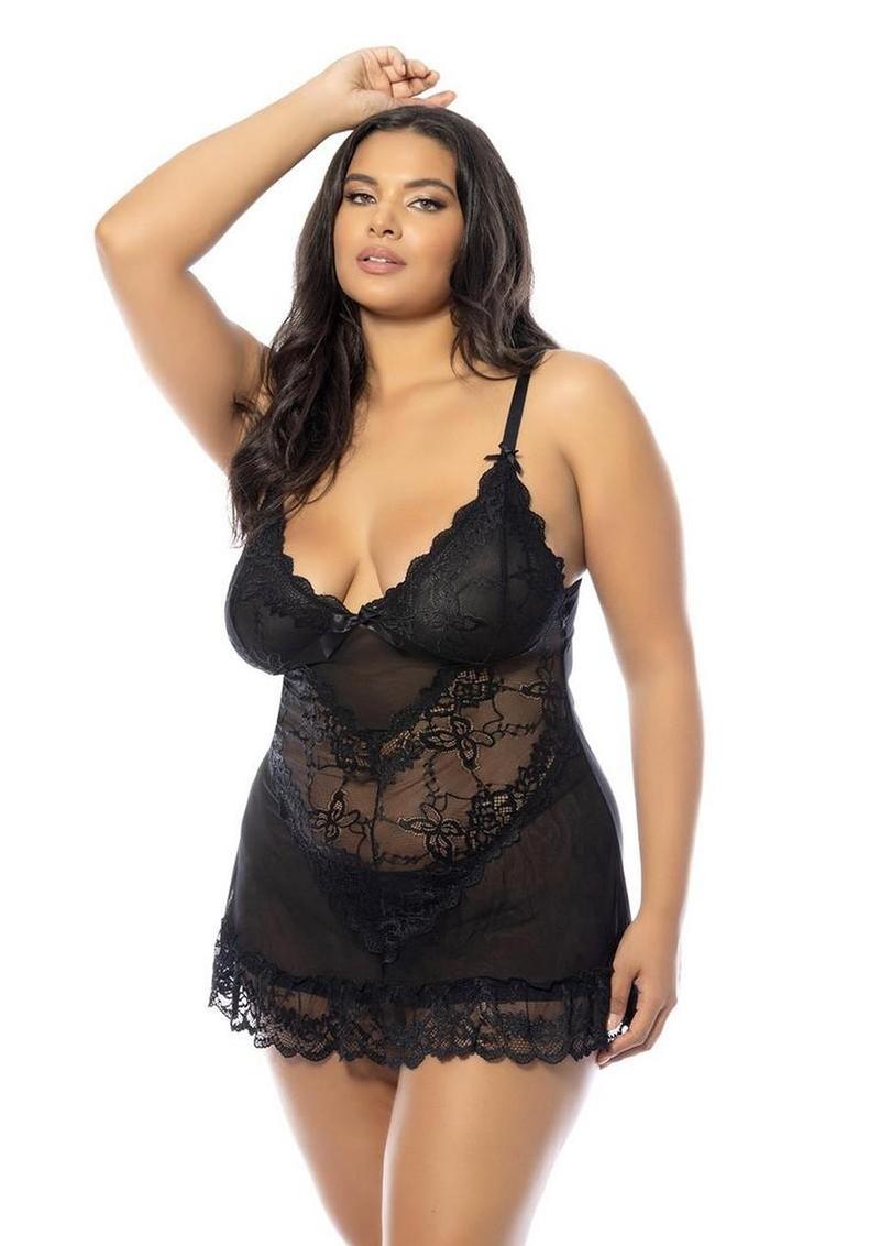 Oh LA LA Cheri Valentine Babydoll Plus