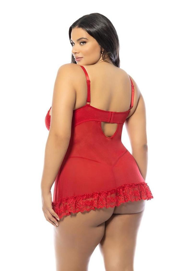 Oh LA LA Cheri Valentine Babydoll Plus