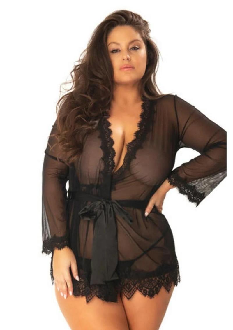 Oh LA LA Provence Short Sheer Robe