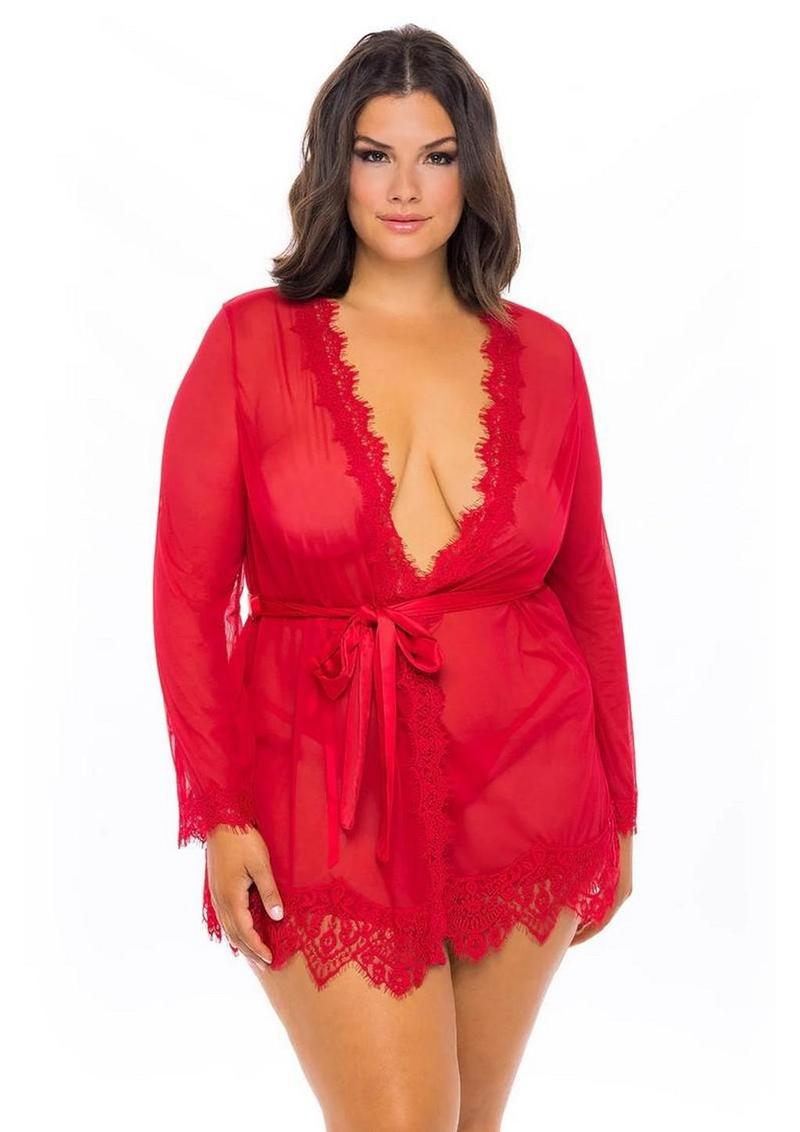 Oh LA LA Provence Short Sheer Robe