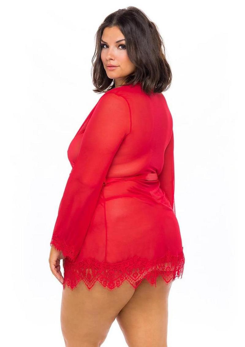Oh LA LA Provence Short Sheer Robe