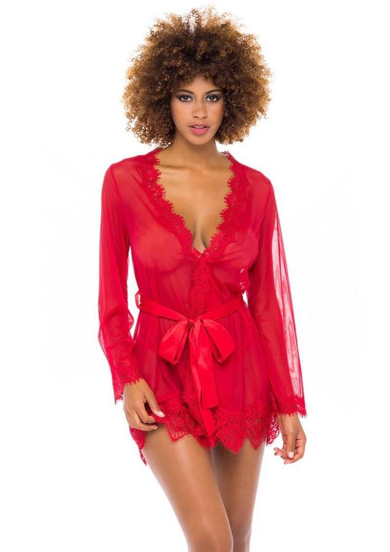 Oh LA LA Provence Short Sheer Robe