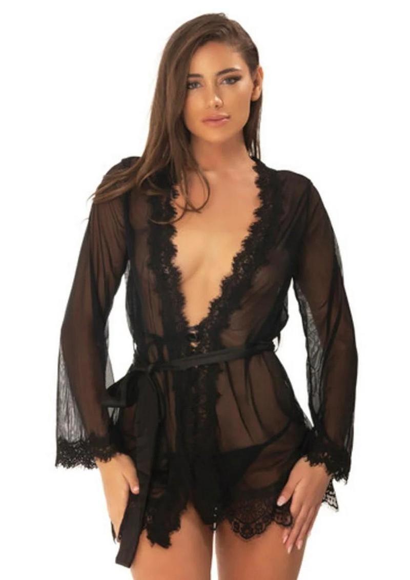 Oh LA LA Provence Short Sheer Robe