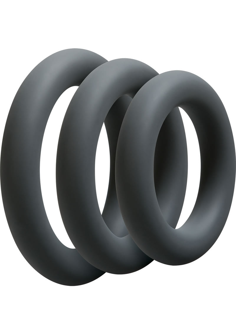 Optimale 3 C-Ring Set Silicone Cock Ring Thick