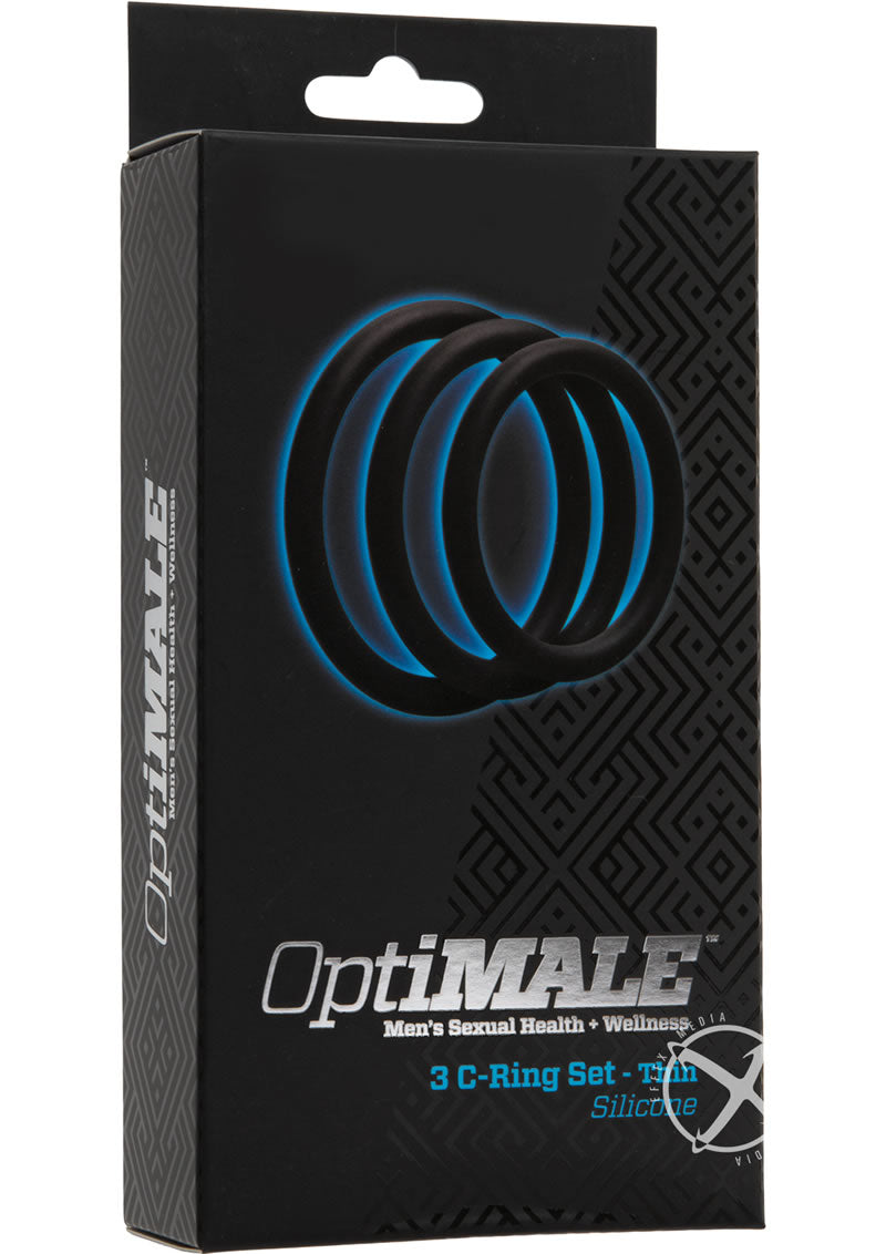 Optimale 3 C-Ring Set Silicone Cock Ring Thin