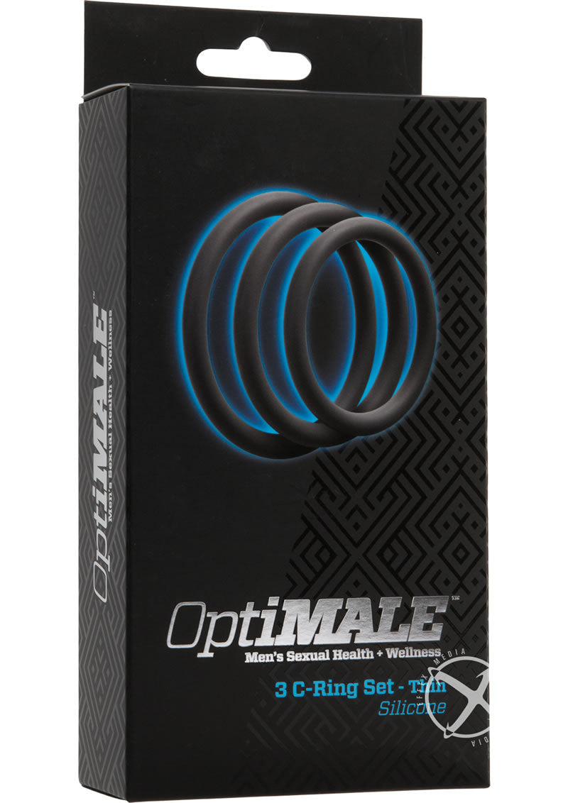 Optimale 3 C-Ring Set Silicone Cock Ring Thin