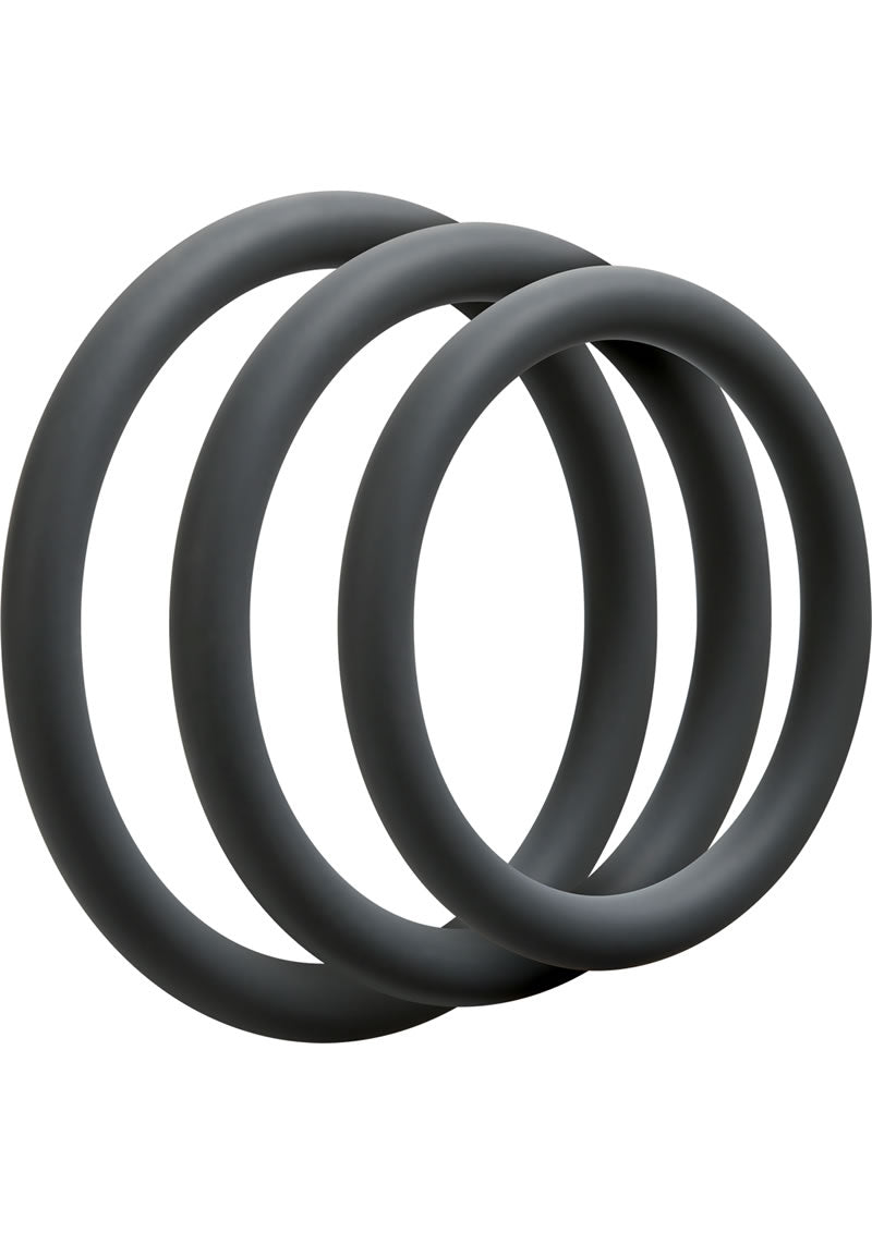 Optimale 3 C-Ring Set Silicone Cock Ring Thin