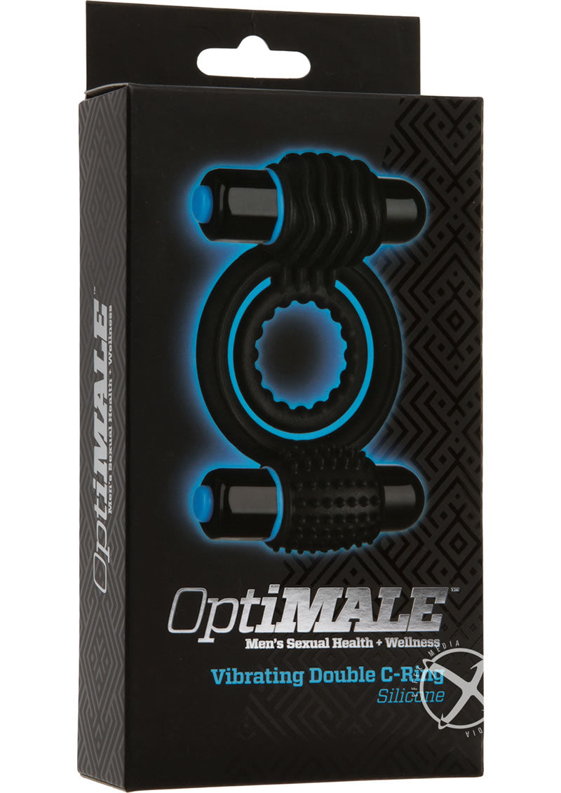Optimale Silicone Vibrating Double Cock Ring with Dual Bullets