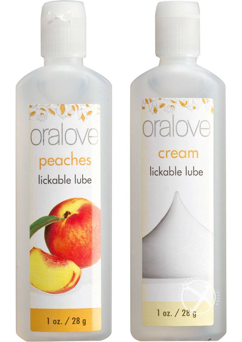 Oralove Delicious Duo Lickable Peaches and Cream Lubricant