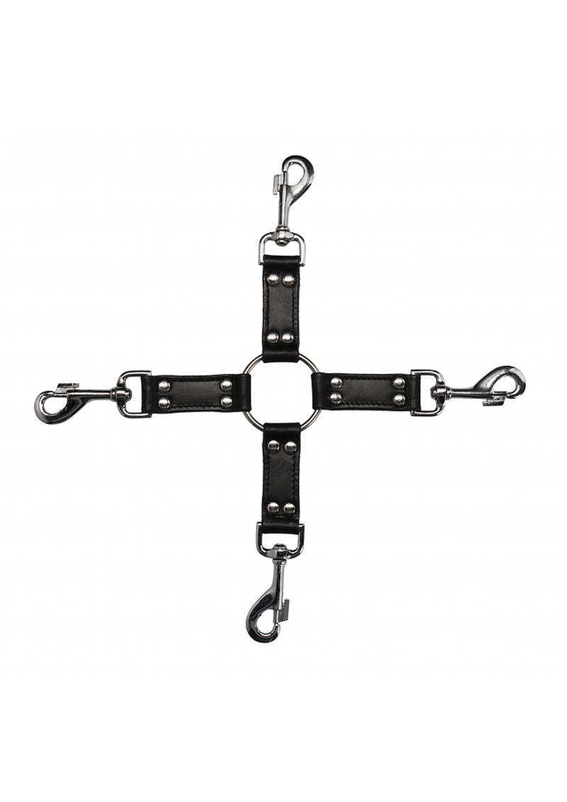 Ouch! Pain 4-Way Leather Hogtie Cross