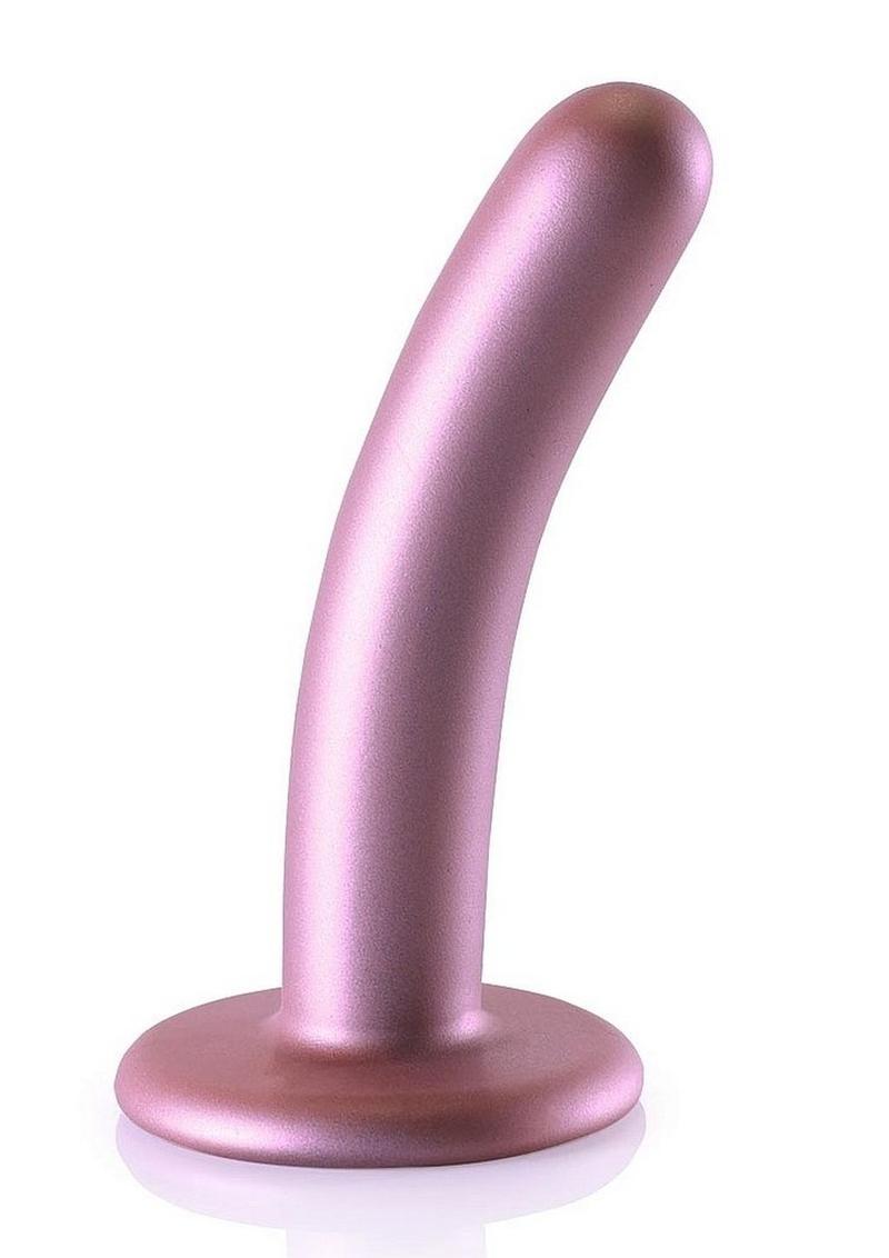 Ouch! Smooth G-Spot Silicone Dildo 5in - Metallic