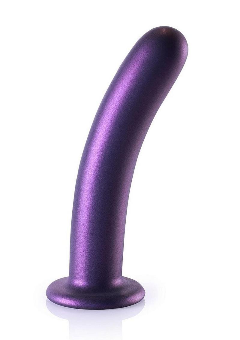Ouch! Smooth G-Spot Silicone Dildo 7in - Metallic