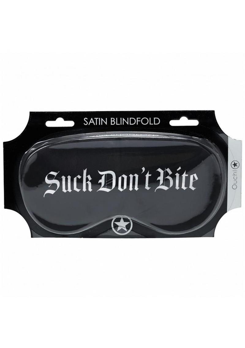 Ouch! Suck Don't Bite Printed Satin Mask