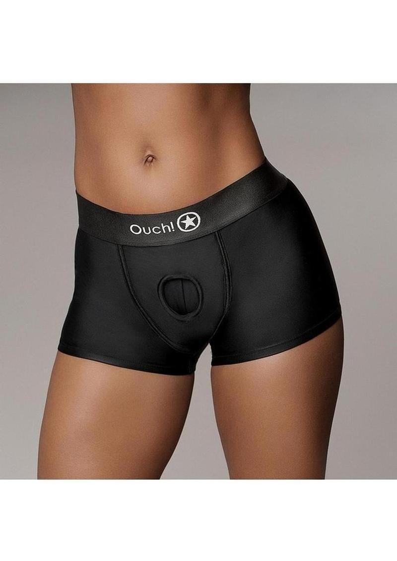 Ouch! Vibrating Strap-On Boxer Rechargeable