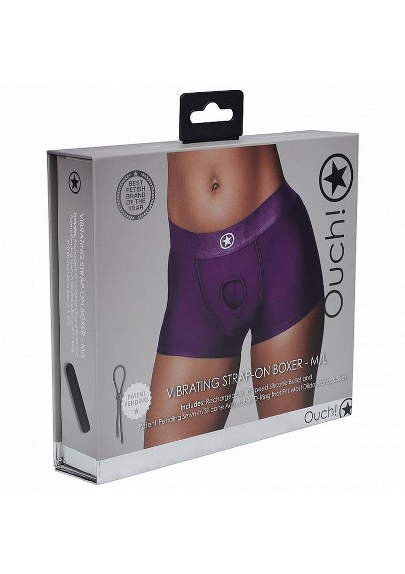 Ouch! Vibrating Strap-On Boxer Rechargeable