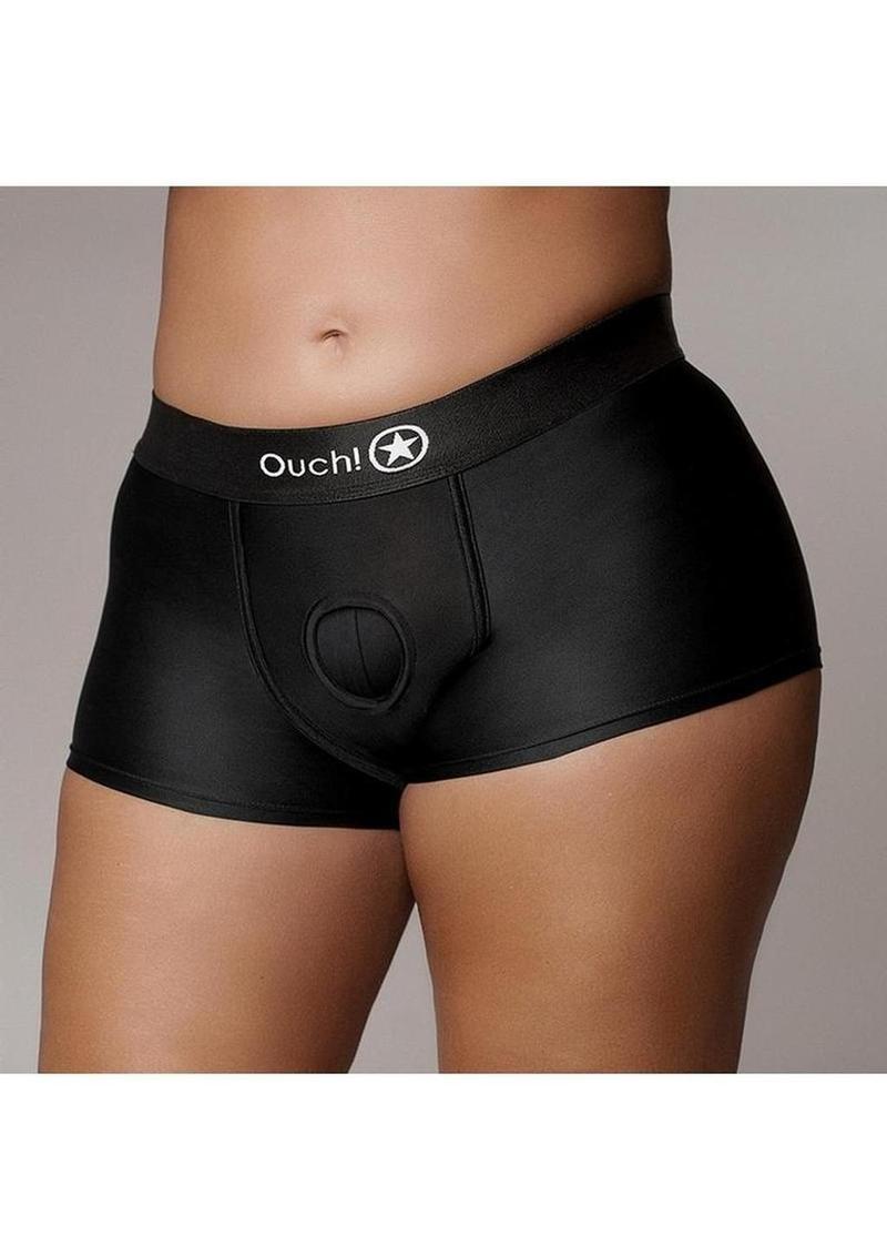 Ouch! Vibrating Strap-On Boxer Rechargeable