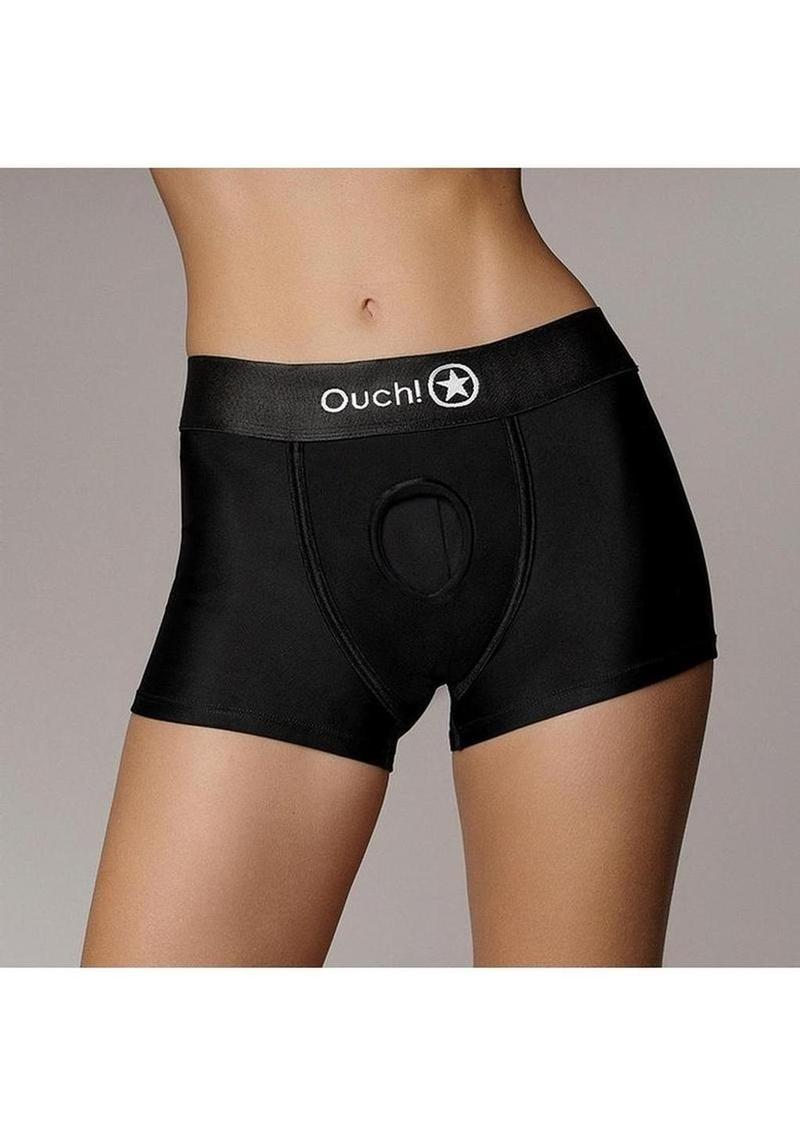 Ouch! Vibrating Strap-On Boxer Rechargeable