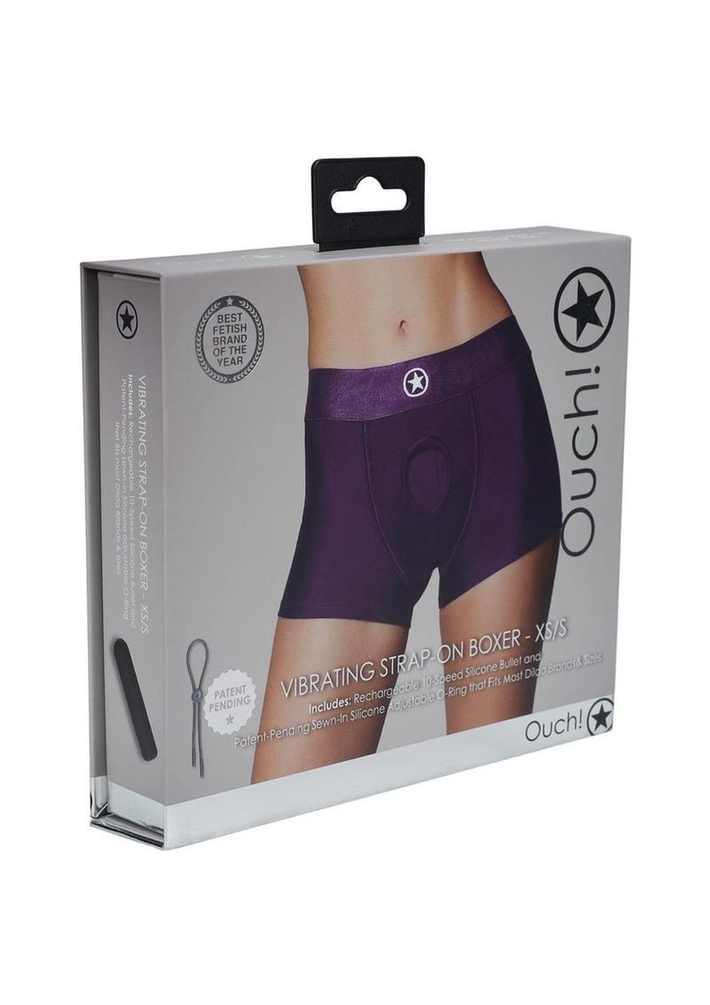 Ouch! Vibrating Strap-On Boxer Rechargeable