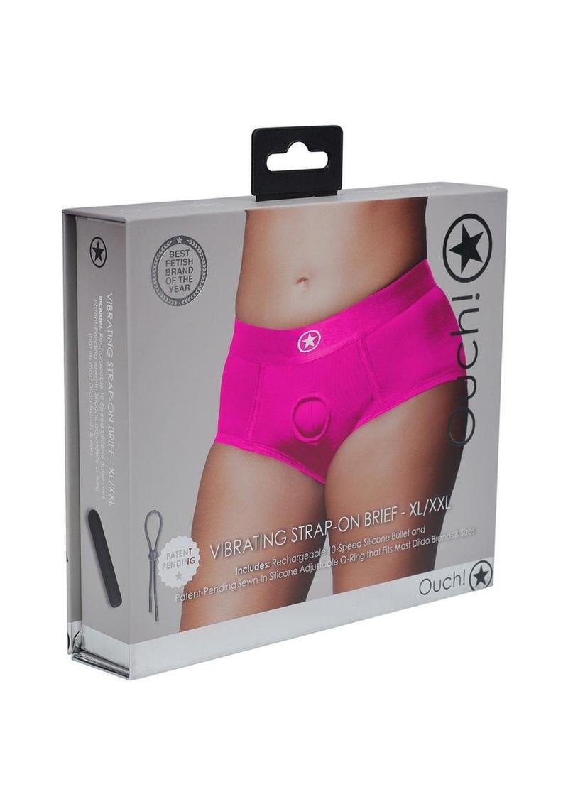 Ouch! Vibrating Strap-On Brief Rechargeable