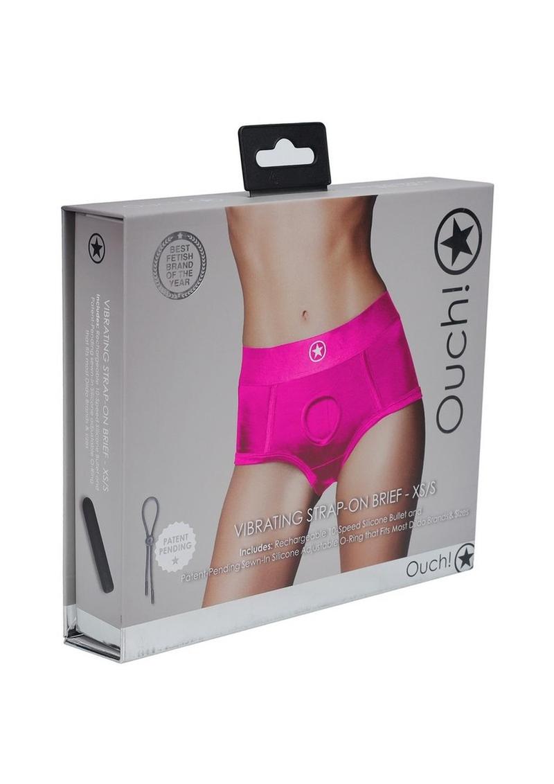 Ouch! Vibrating Strap-On Brief Rechargeable