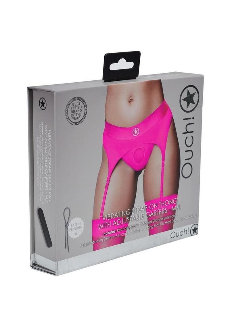 Ouch! Vibrating Strap-On Thong Rechargeable
