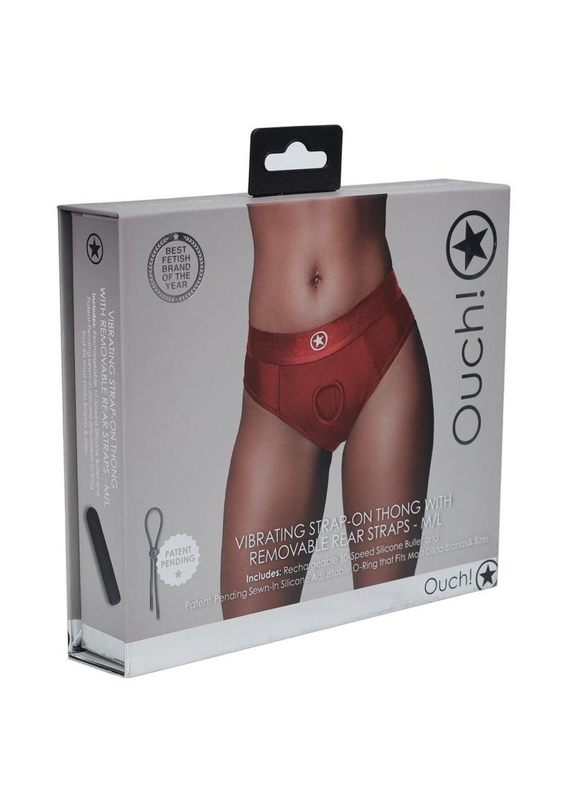 Ouch! Vibrating Strap-On Thong Rechargeable