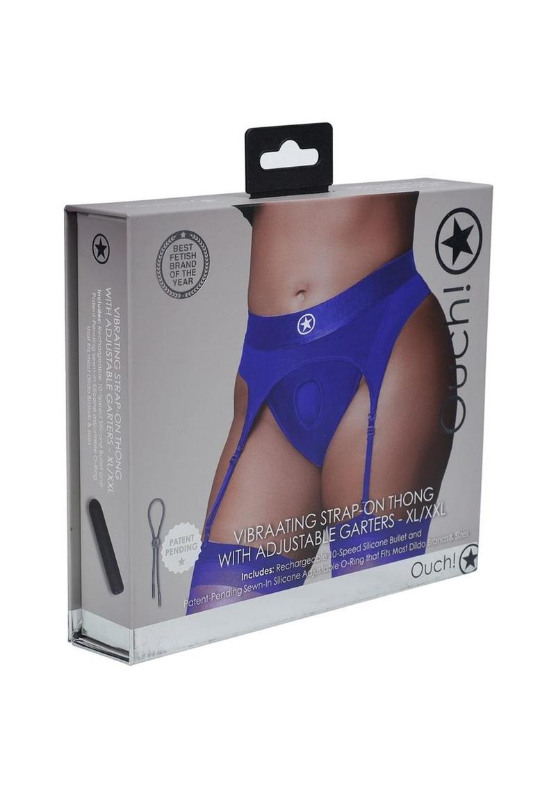 Ouch! Vibrating Strap-On Thong Rechargeable