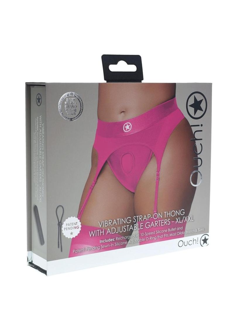 Ouch! Vibrating Strap-On Thong Rechargeable