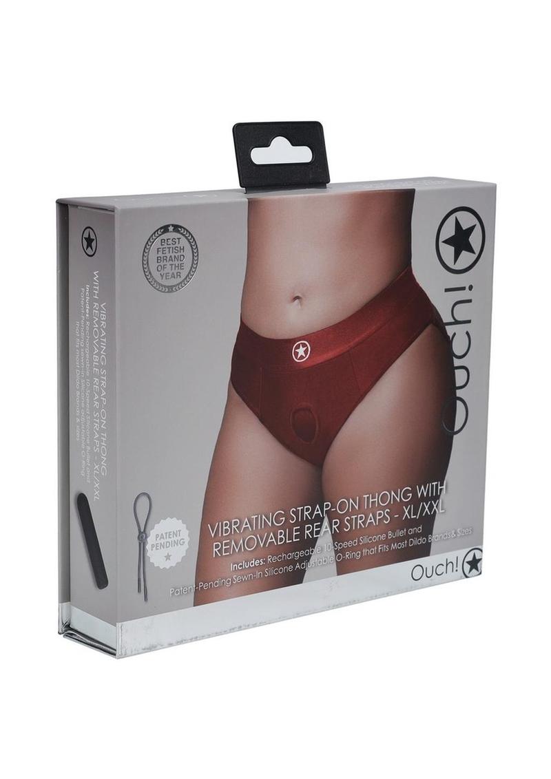 Ouch! Vibrating Strap-On Thong Rechargeable