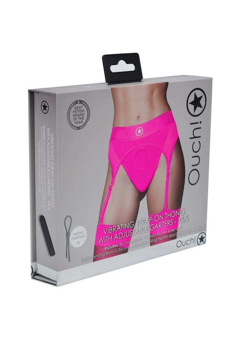 Ouch! Vibrating Strap-On Thong Rechargeable