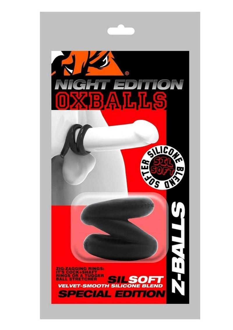 Oxballs Atomic Jock Z-Balls Cock Ring and Ball Stretcher Night Edition