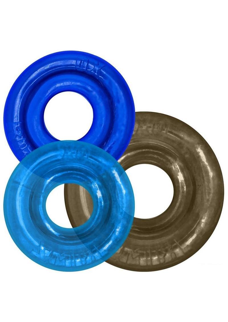 Oxballs Rimringz Multi Size Cock Rings (3 Pack) - Cool