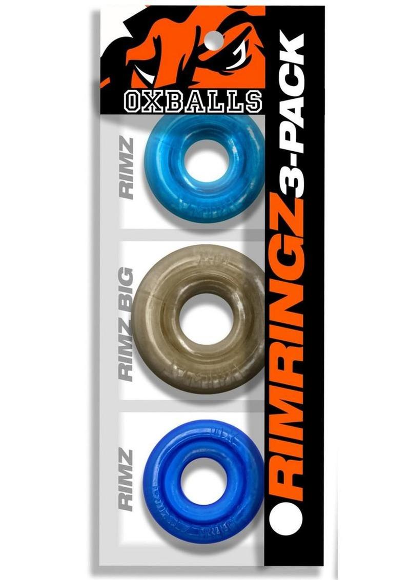 Oxballs Rimringz Multi Size Cock Rings (3 Pack) - Cool
