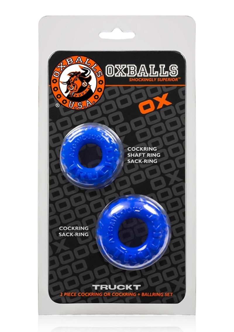 Oxballs Truckt Cock Ring (2 Pack) - Police