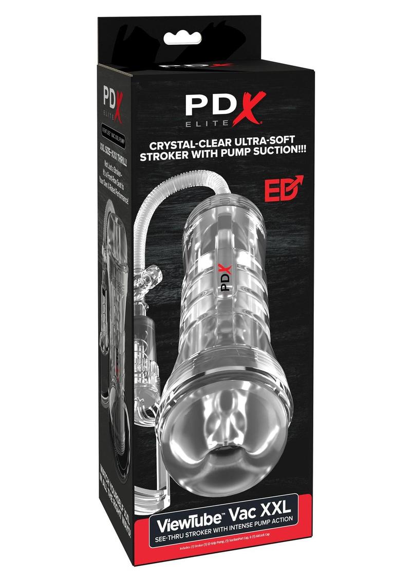 Pdx Elite Viewtube Vac XXL Pump See-Thru EZ-Grip Pump Stroker - General Orifice